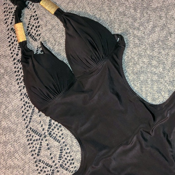 Other - SWIMSUIT brown w/ gold accents XXL runs small